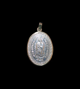 Medium silver Guadalupe Madonna medallion
