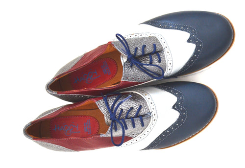 Mom and daughter Boston burgundy style shoes.