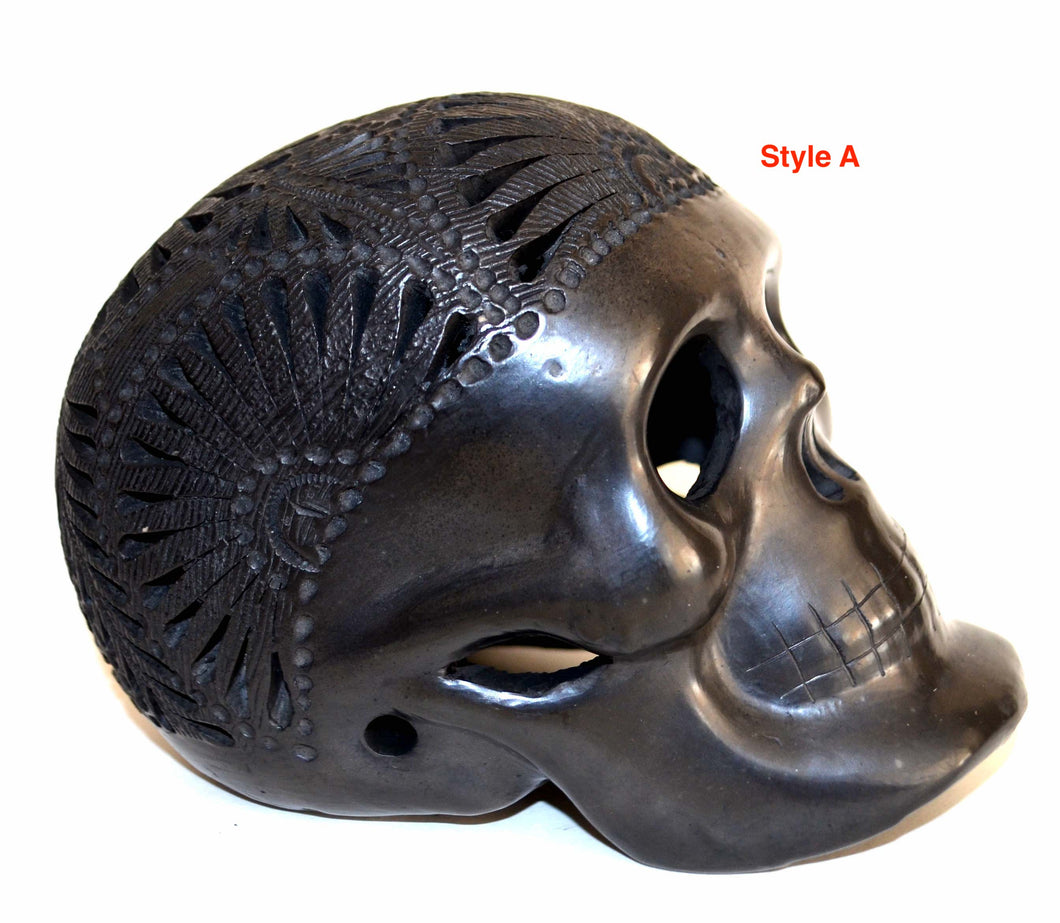 Black Clay Skull