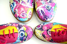 Mom and daughter butterfly multicolor style shoes.